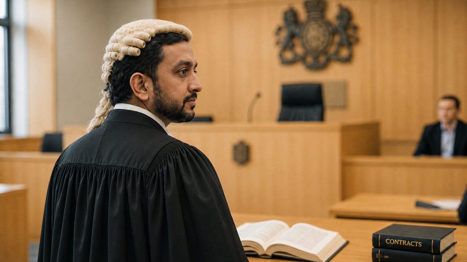 Zakir Hussain in a courtroom